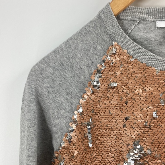 Bar 111 Heather grey and rose pink sequin sweatshirt - Picture 5 of 12
